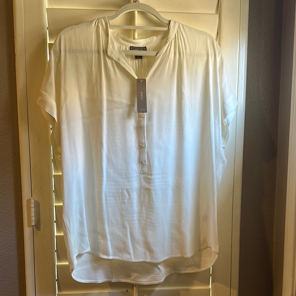 Women's White Button-Down Top